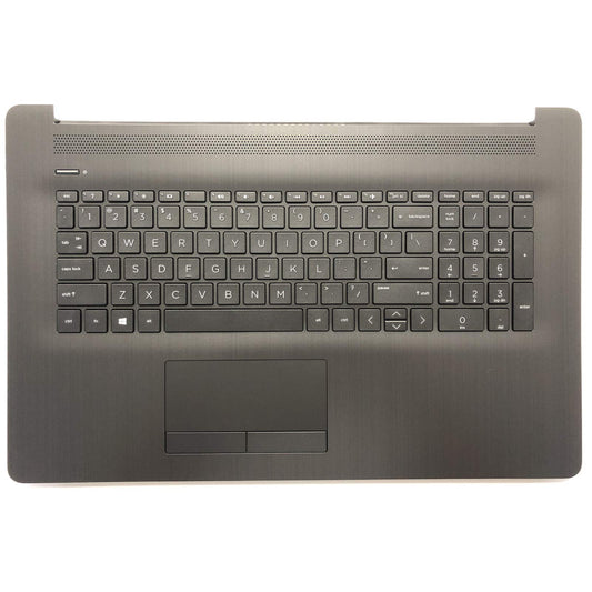 Replacement for HP Pavilion17BY 17-by 17CA 17-CA 17Q-CS Laptop Upper Case Palmrest Touchpad with Keyboard Assembly Part L22750-001 6070B1308103 Grey