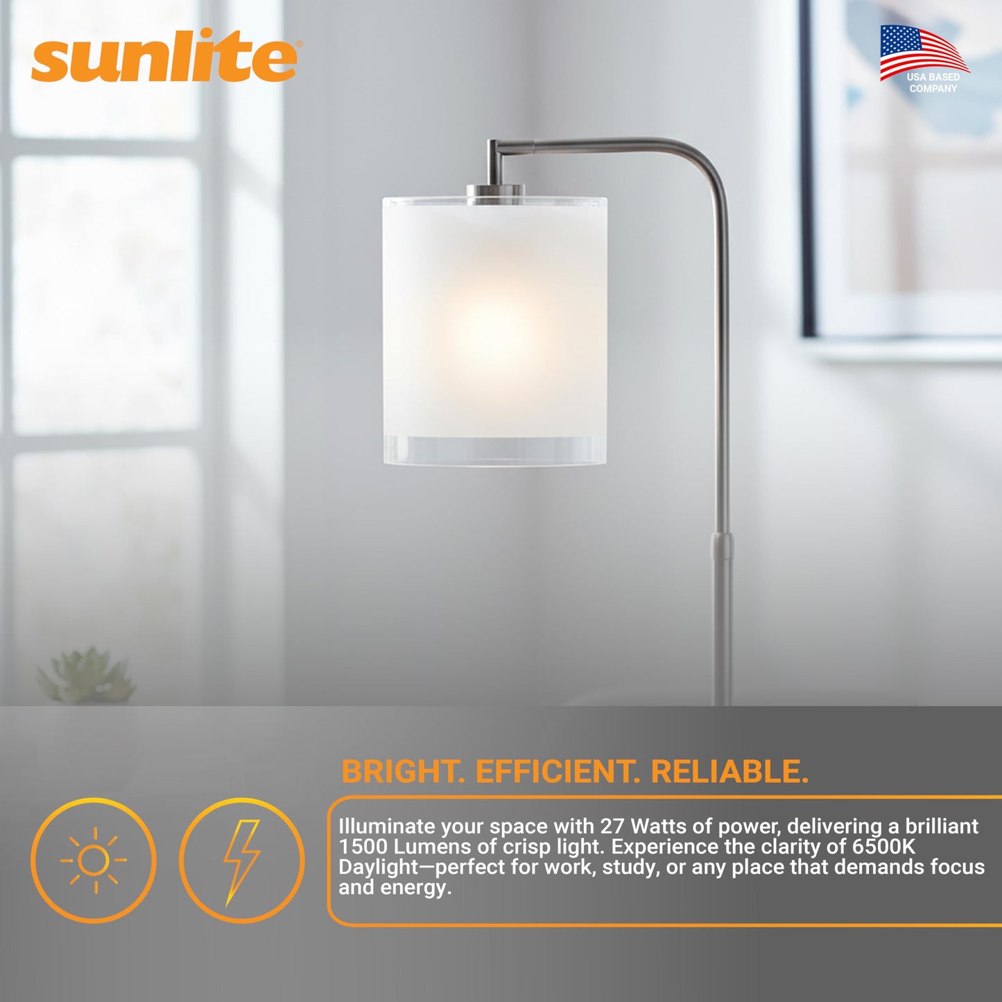 Sunlite 40531 FML27/65K/2PK Quad Tube Plug-in Compact Fluorescent Lamp, FML 4-Pin, 27 Watts, 1500 Lumens, 6500K Daylight, 4-Pin (GX10q4) Base, 120