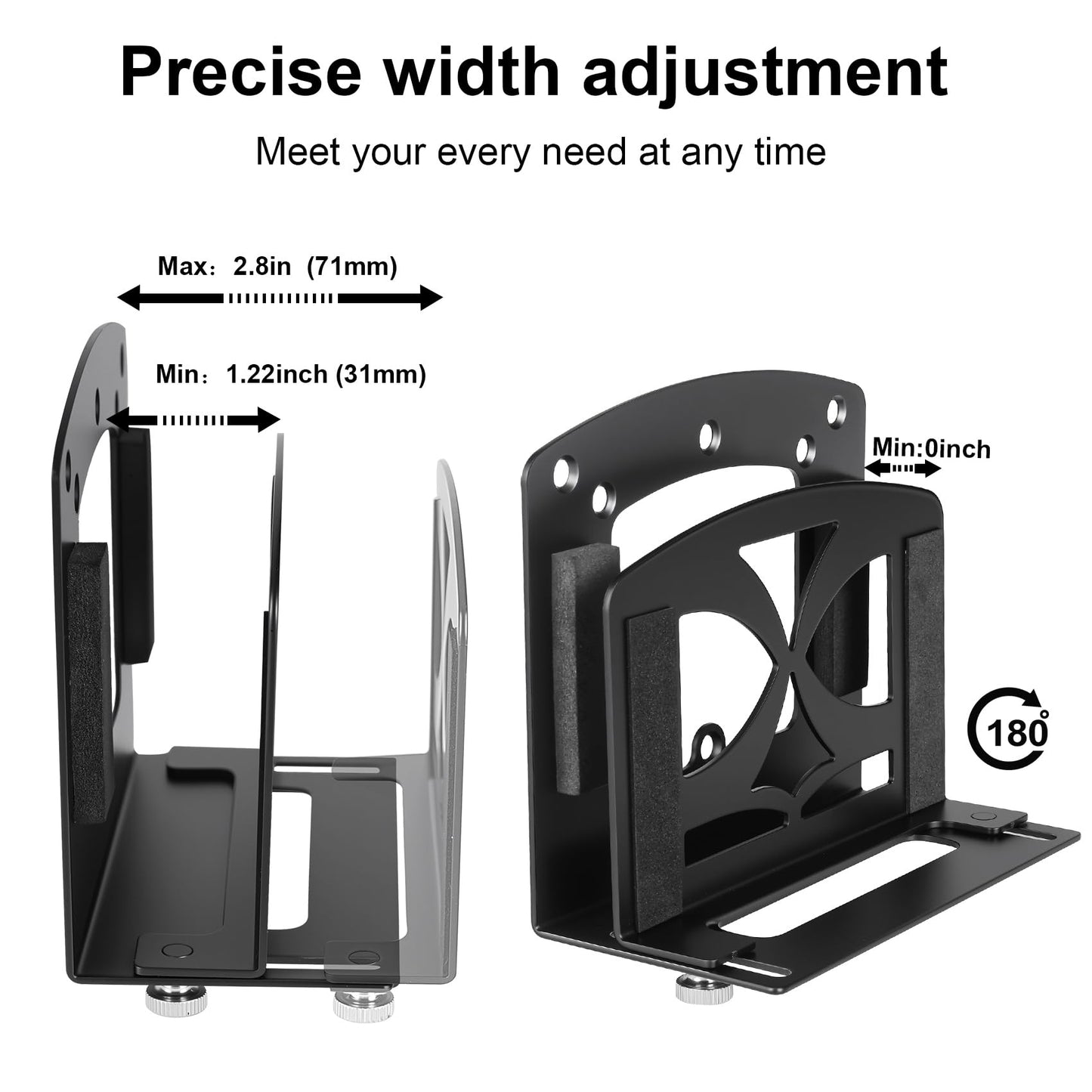 Cable Box Mount,Adjustable Small Device Wall Mount or VESA Mount Behind The Monitor for Streaming Media Player, Switch, WII,Cable Boxes