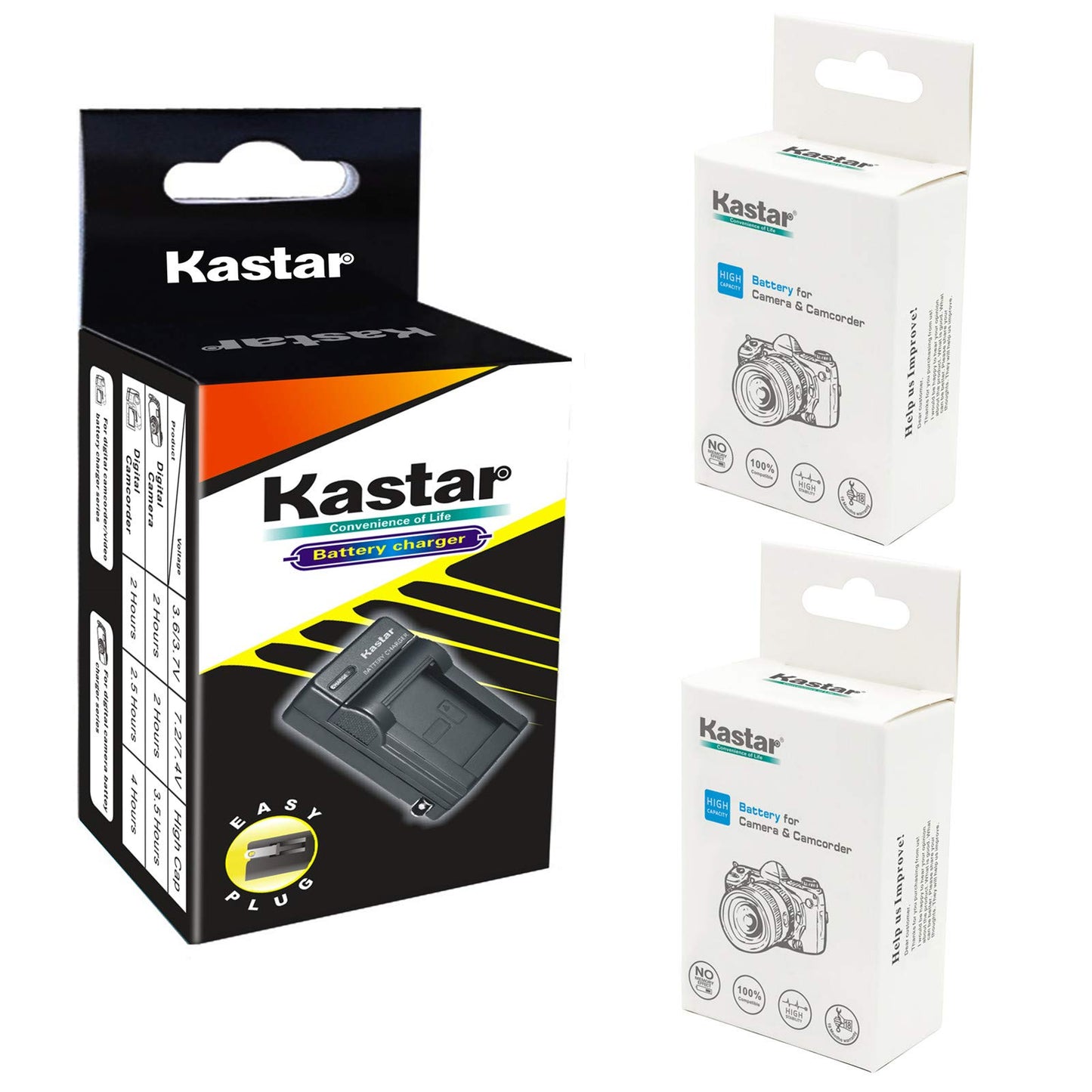 Kastar Battery (2-Pack) and AC Charger for Canon NB-8L NB8L CB-2LA CB-2LAE and Canon PowerShot A2200, PowerShot A3000 is, PowerShot A3100 is