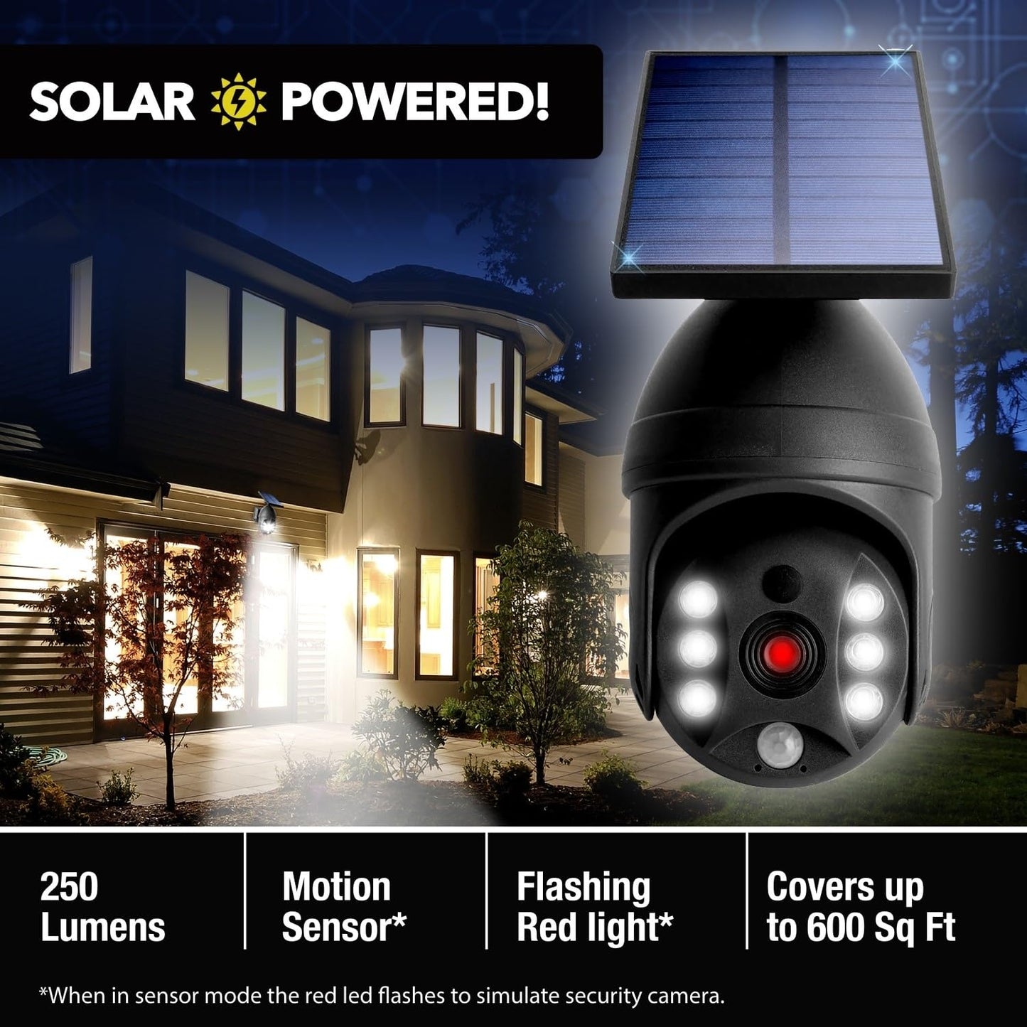 Bell+Howell Bionic Spotlight Extreme 360 - Solar Powered Outdoor Lights, Rain and Snow Resistant, Wireless w/Motion Sensor Outdoor for Yard, Garage