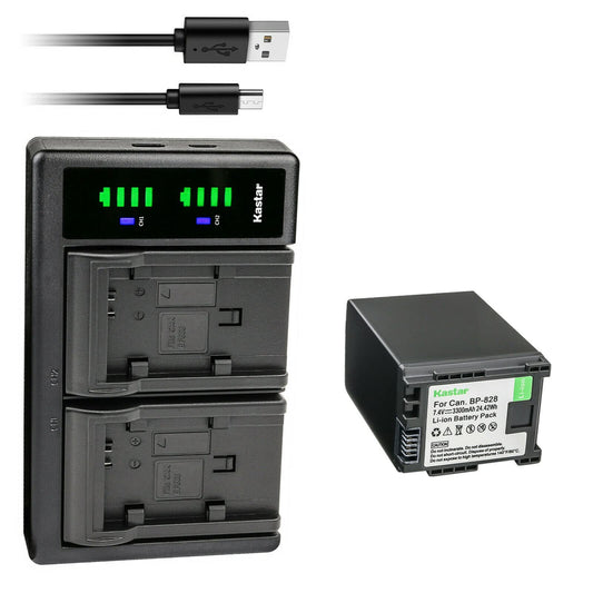 Kastar 1-Pack BP-828 BP828 Battery and LTD2 USB Charger Replacement for Canon XF400 XF405 XA10 XA11 XA15 XA20 XA25 XA30 XA35 XA40 XA45 XA50 XA55 VIXIA