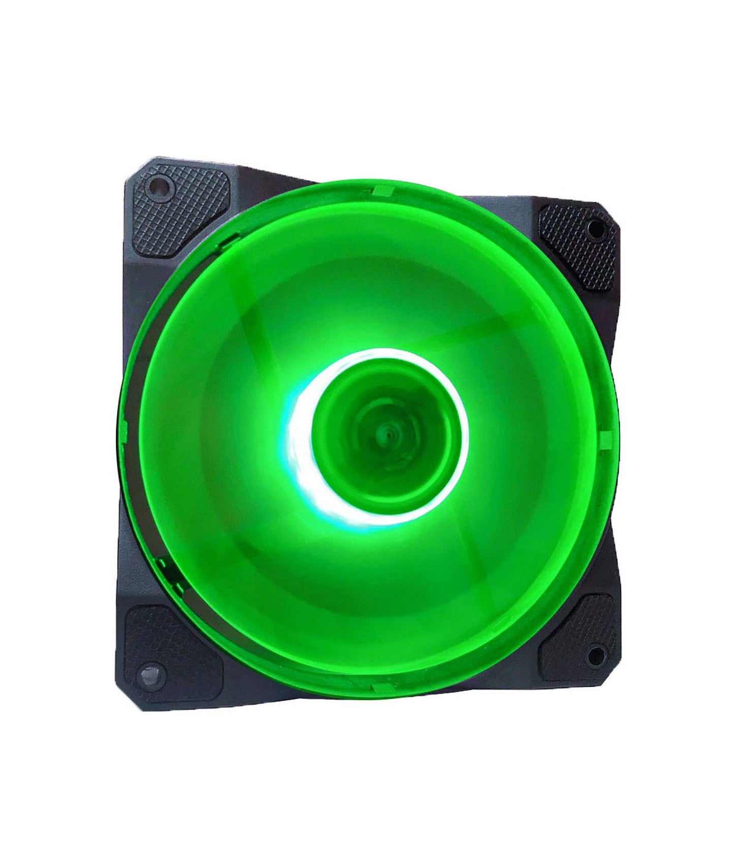 APEVIA CO1012L-GN Cosmos 120mm Green LED Ultra Silent Case Fan w/ 16 LEDs & Anti-Vibration Rubber Pads (10 Pk)