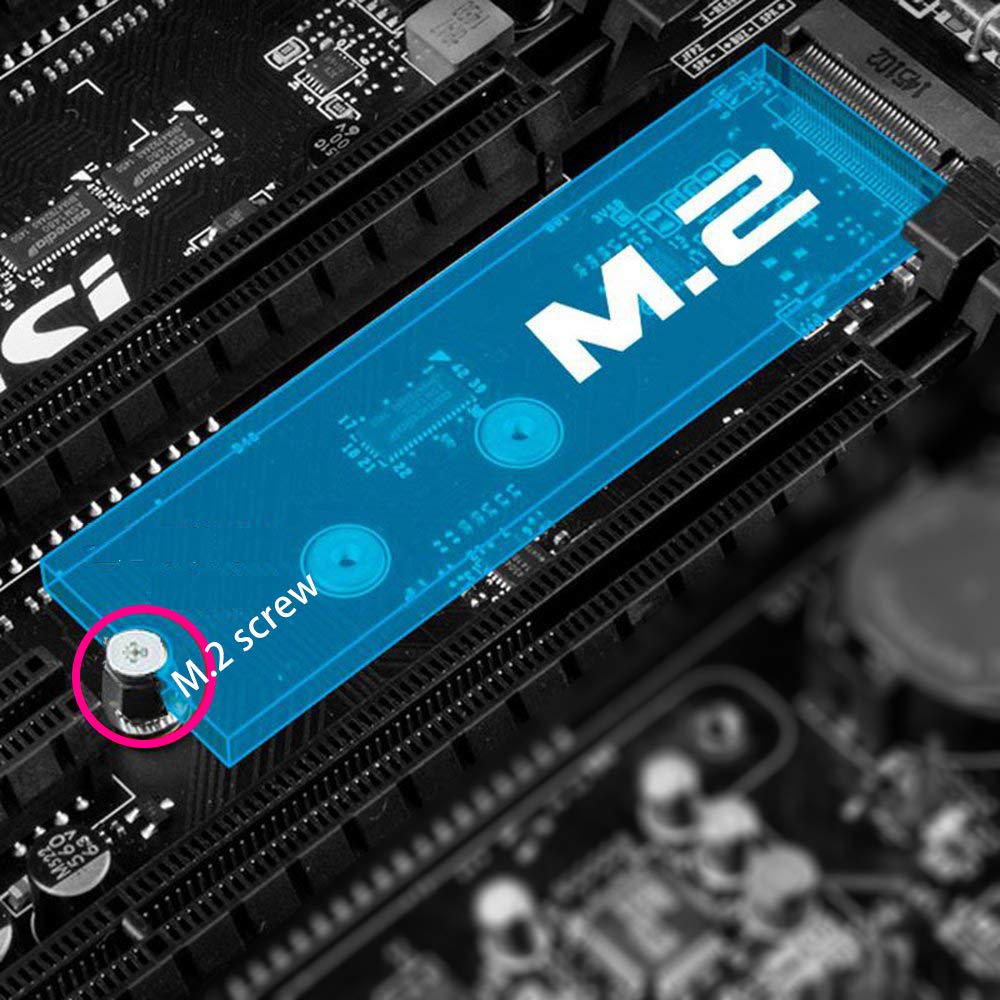 M.2 Screw,HFEIX SSD Mounting Kit with Screwdriver for ASUS Motherboard or ASRock Board NVMe PCIe Driver (4 pcs)