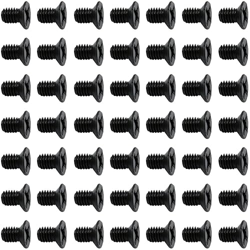 50Pcs Hard Drive Screws 2.5 inch,Stainless Flat Phillips Head HDD SSD M3 x 5mm Mounting Screw for Computer PC Laptop Case,2.5" Black