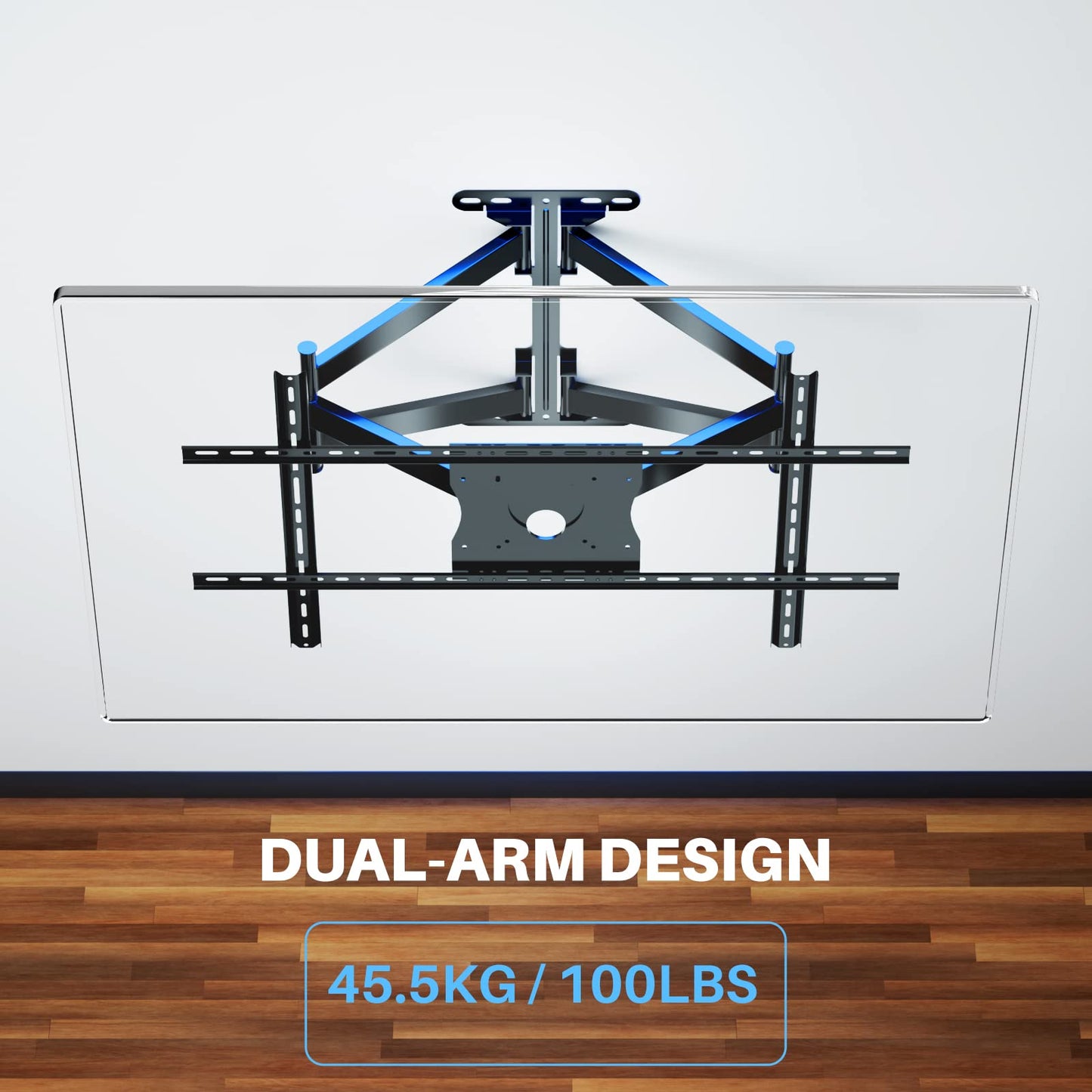 Sylvox Full Motion TV Wall Mount, TV Mount Bracket for 40-75 inch TVs, Dual Articulating Arms, Swivel and Tilt, Max VESA 600x400mm, Holds Up to 100lbs