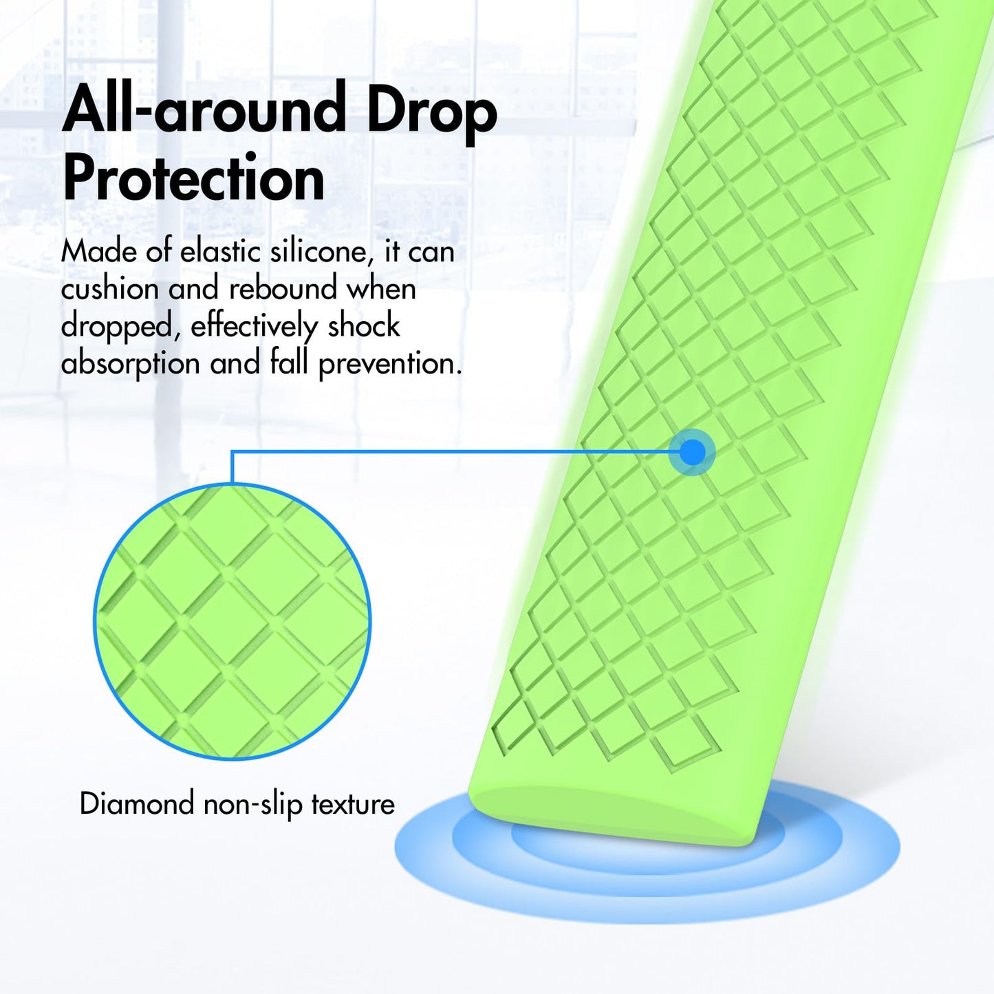 LEFXMOPHY Glow Case for Skyworth 55Q20 TC9010 TC9012 RHA-T2 Remote Control Silicone Cover Protective Sleeve Glow in Dark?Lime Green