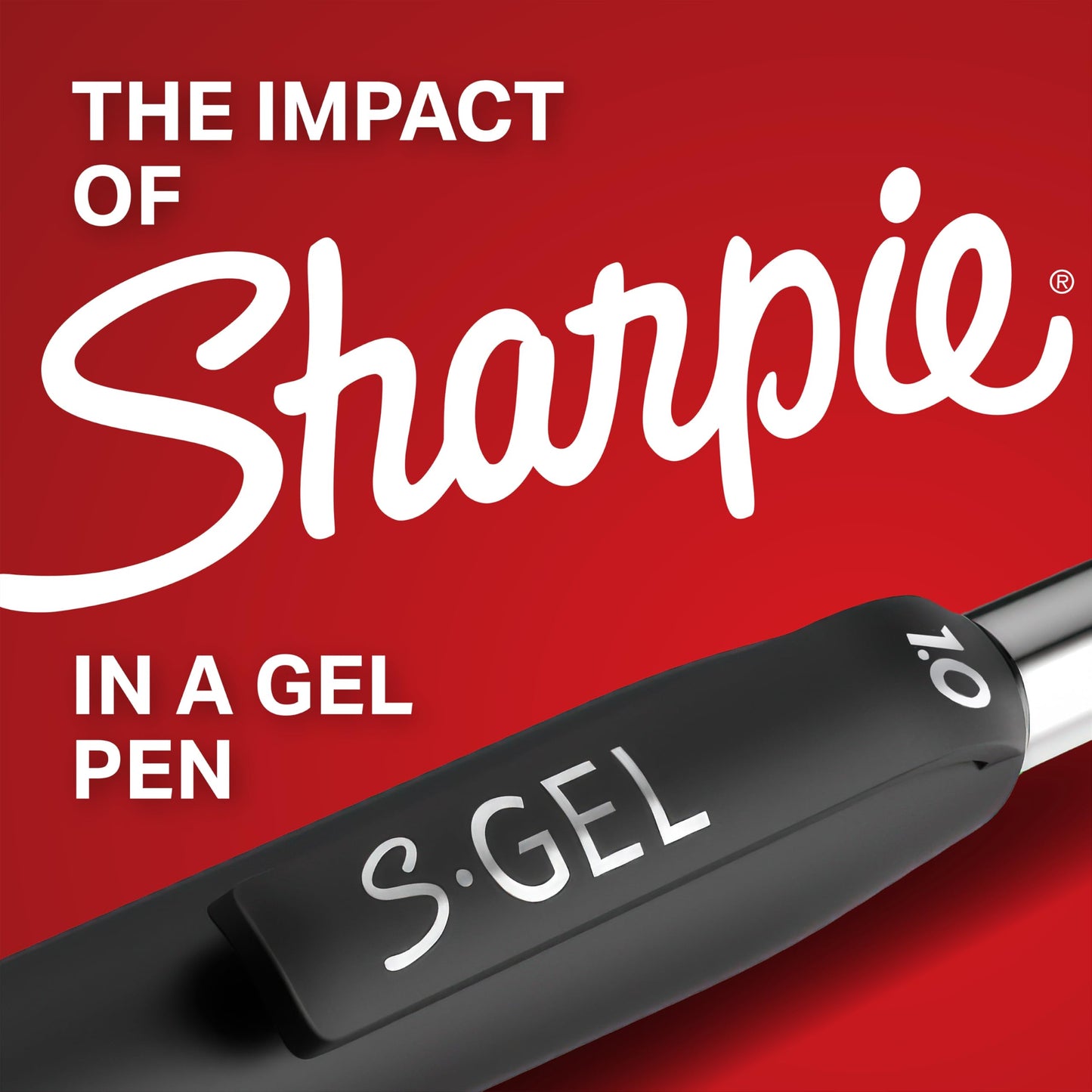 Sharpie S-Gel Pens, Medium Point (0.7mm), Red Gel Ink, 12 Count - Classroom, Teacher Supplies