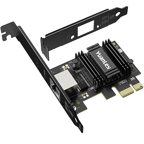 2.5G PCIe Network Card, YuanLey 2.5 Gigabit PCI Express Ethernet Adapter with Realtek RTL8125B, 2500Mbps NIC Card RJ45 LAN Controller for PC