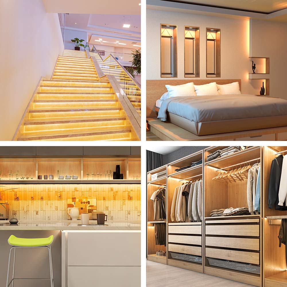 Govee Warm White LED Strip Lights, Bright 300 LEDs, 3000K Dimmable Light Strip 16.4ft with Control Box, LED Lights for Bedroom, Kitchen Cabinets