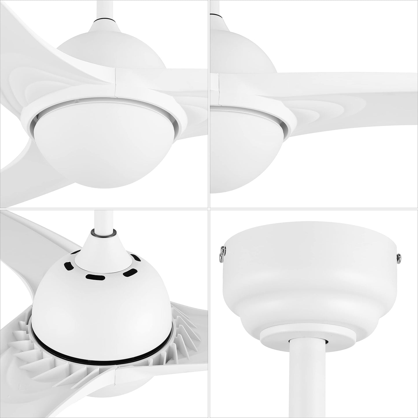 JONATHAN Y Sully 6-Speed LED Ceiling Fan 52", White