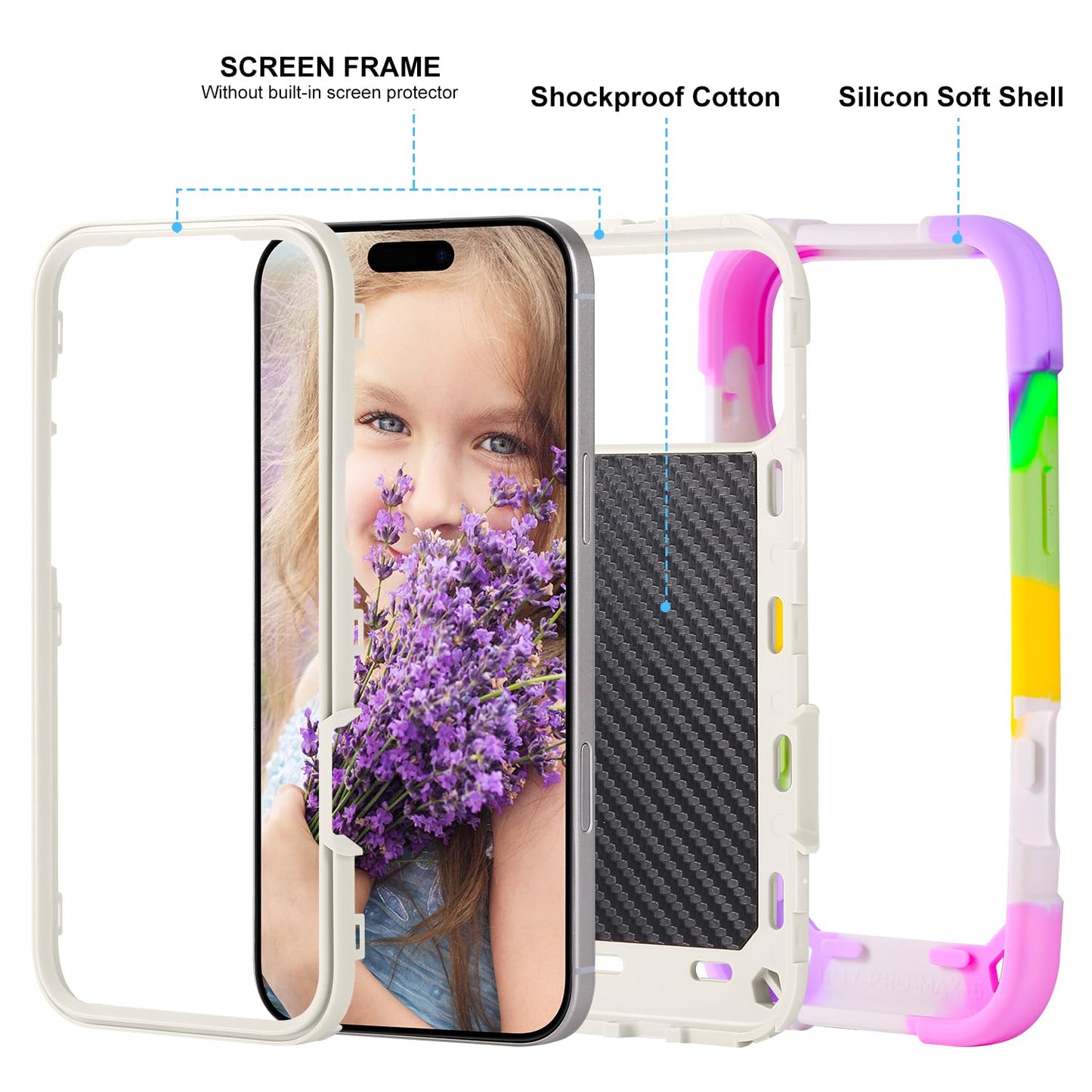 MARKILL Compatible with iPhone 17 Pro Max Case 6.9 Inch with Ring Stand, Heavy-Duty Military Grade Shockproof Phone Kids Cover for iPhone 17 Pro Max