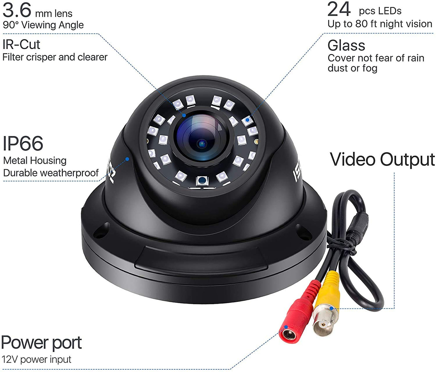 ZOSI 4 Pack 1080P 2.0MP 1920TVL HD-TVI Security Cameras Outdoor Indoor Surveillance Camera for 720P/1080N/1080P/5MP Lite/5MP/8MP 4K HD-TVI AHD CVI