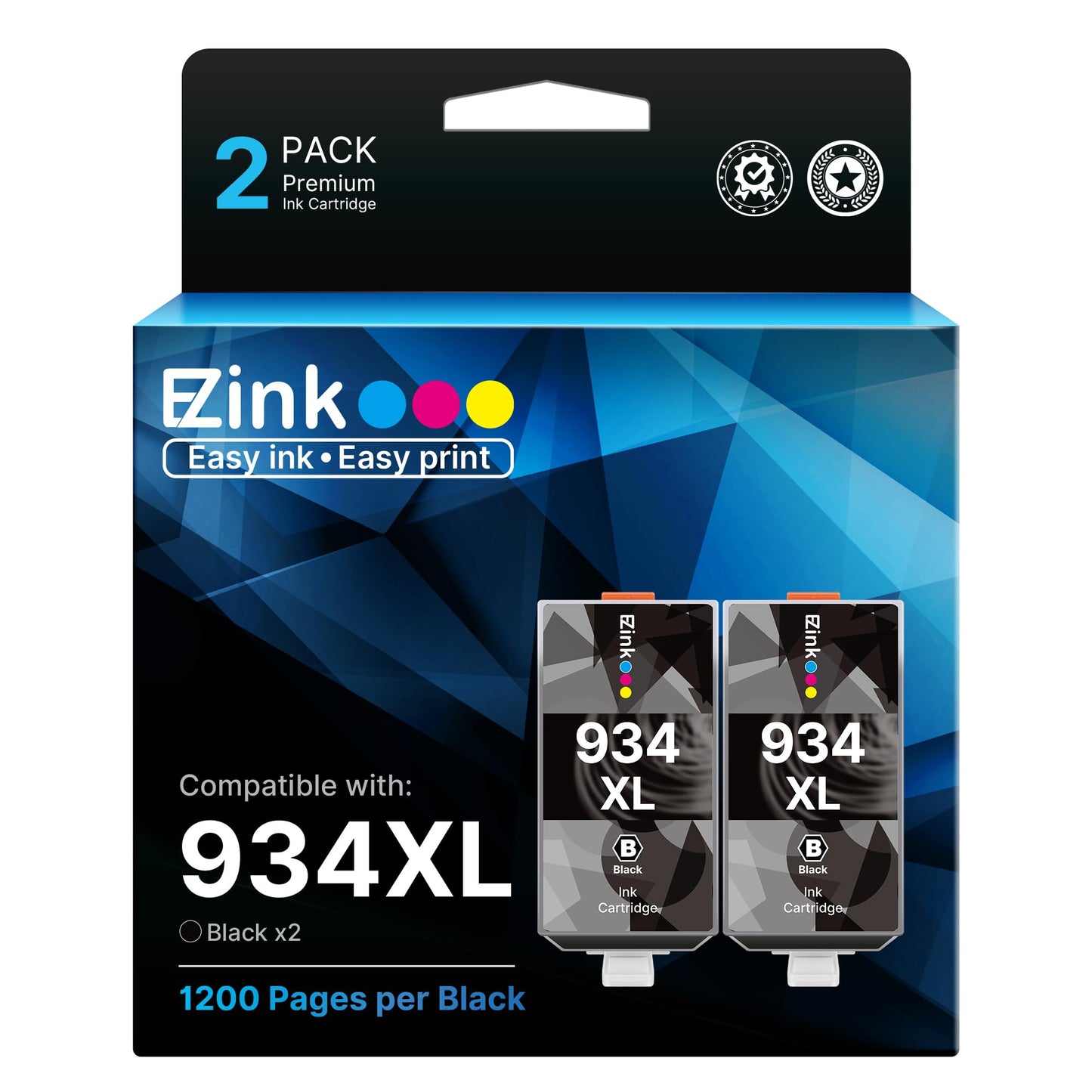 E-Z Ink Compatible Ink Cartridge Replacement for HP 934 934XL 934 XL High Yield to use with HP Officejet 6800 6812 6815 6825 6822 6820 OfficeJet Pro