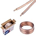 Cables Direct Online Speaker Wire 16 Gauge 16/2 Conductors CCA (Copper Clad Aluminum) Transparent Low Voltage Clear Cable for Home Theater, Car Audio