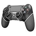 Wireless Controller Compatible with PS4/Pro/Slim, Black ps4 controller with Dual Vibration, 1000mAh Battery, 6-Axis Motion Sensor, Built-in Speaker