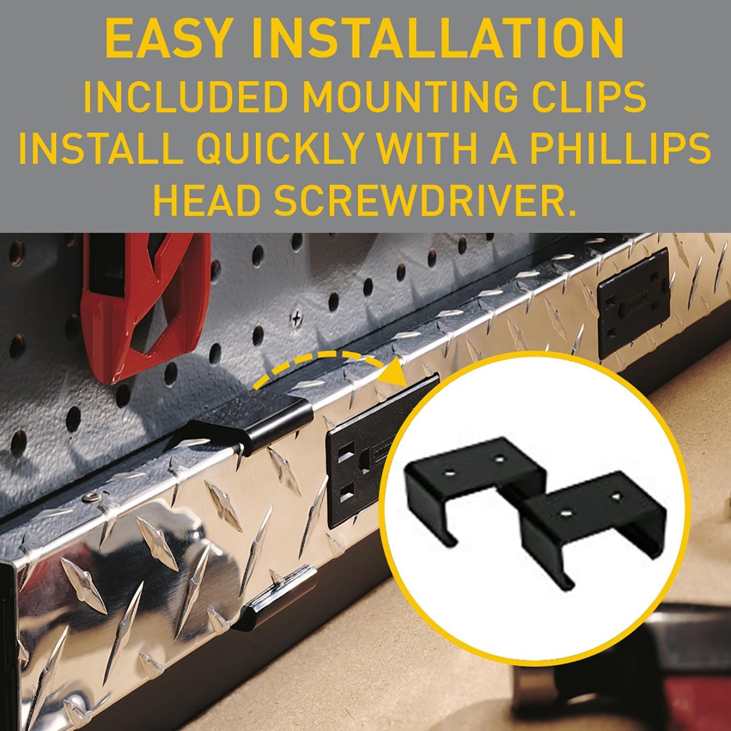 Legrand - Wiremold, 10 Outlet Wall Mount, Under Counter, 4 Foot Wiremold Power Pole with Diamond Plate Power Strip Garage, PM48TC