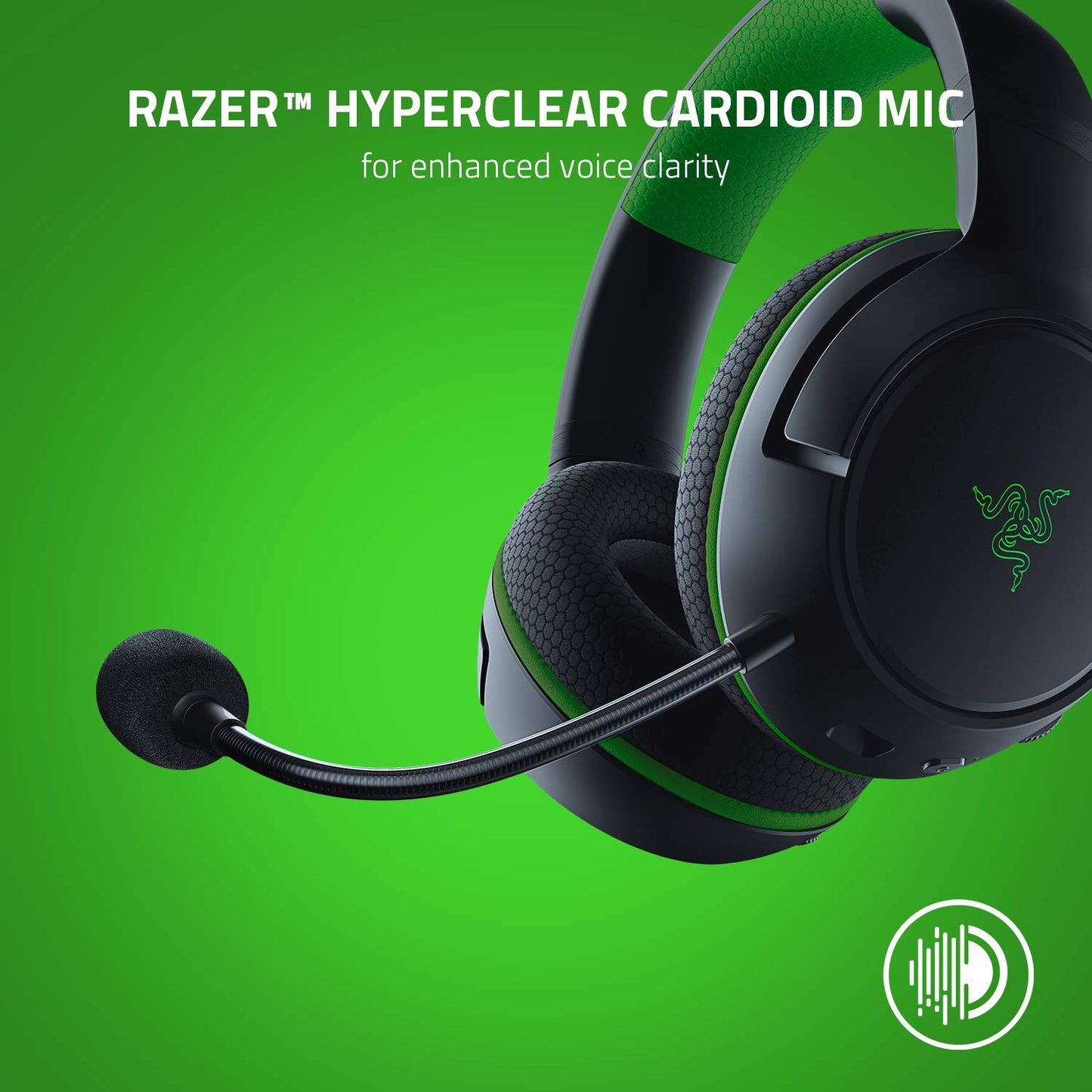 Razer Kaira Wireless Gaming Headset for Xbox Series X|S, Xbox One: Triforce Titanium 50mm Drivers - Cardioid Mic - Breathable Memory Foam Ear Cushions