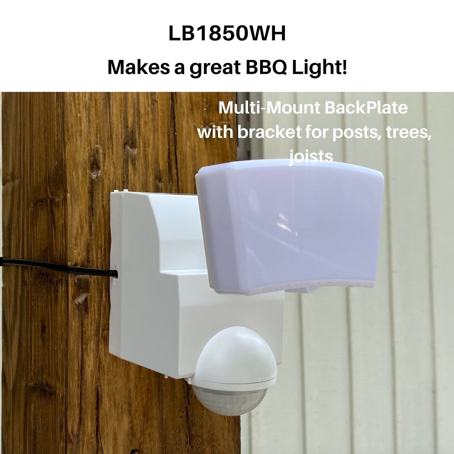 IQ America Motion Security Flood Light, Battery Operated Motion Sensor, 500 Lumen LED, Indoor Outdoor Universal Eave Soffit/Wall Mount Closet Shed