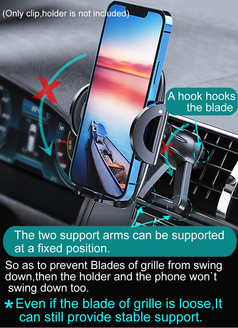 OCEANLOVE Car Air Vent Mount Holder Clip Replacement with Diameter 0.67inch ?17mm? Joint Ball Accessories Metal Hook ?Clip only,Holder is not Included