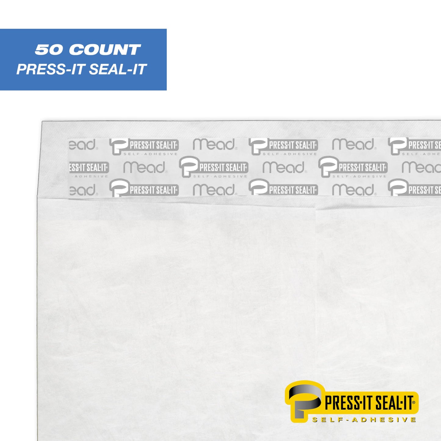 Mead #10 Envelopes, Press-It Seal-It, White, 50/Box (75024)