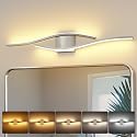 Joossnwell Brushed Nickel Vanity Lights for Bathroom Lighting Fixtures Over Mirror Dimmable 5CCT Modern Vanity Lighting Fixture Led Bath Wall Light