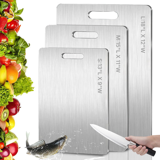 Titanium Cutting Board - New Upgrade 100% Pure Titanium Cutting Boards，Double-sided pure titanium Kitchen cutting board，Healthy…