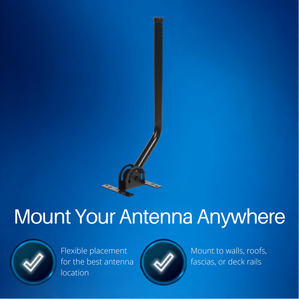 Antennas Direct ClearStream Universal Mast, 20-inch, Black