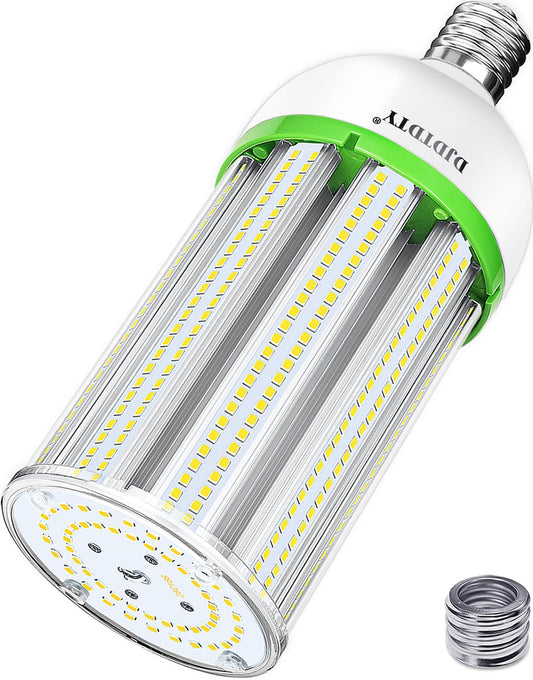 DJDTDTY 100WLED Corn Bulb, E26 Base with E39 Adapter, 5000K 15000LM LED Light Bulb for Garage Warehouse Workshop Barn (100Watts)