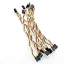 ZYAMY 10PCS 4P Line 4P Pins 2.54mm Pitch Female to Female Cable Connector Multicolor Jumper Wire for Breadboard 20CM