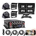 JOINLGO H.264/H.265 4G GPS WiFi Mobile Network NVR 2K 4MP IP Waterproof Camera System for Bus/Truck Fleet Management PC/APP Remote Real-time Monitor