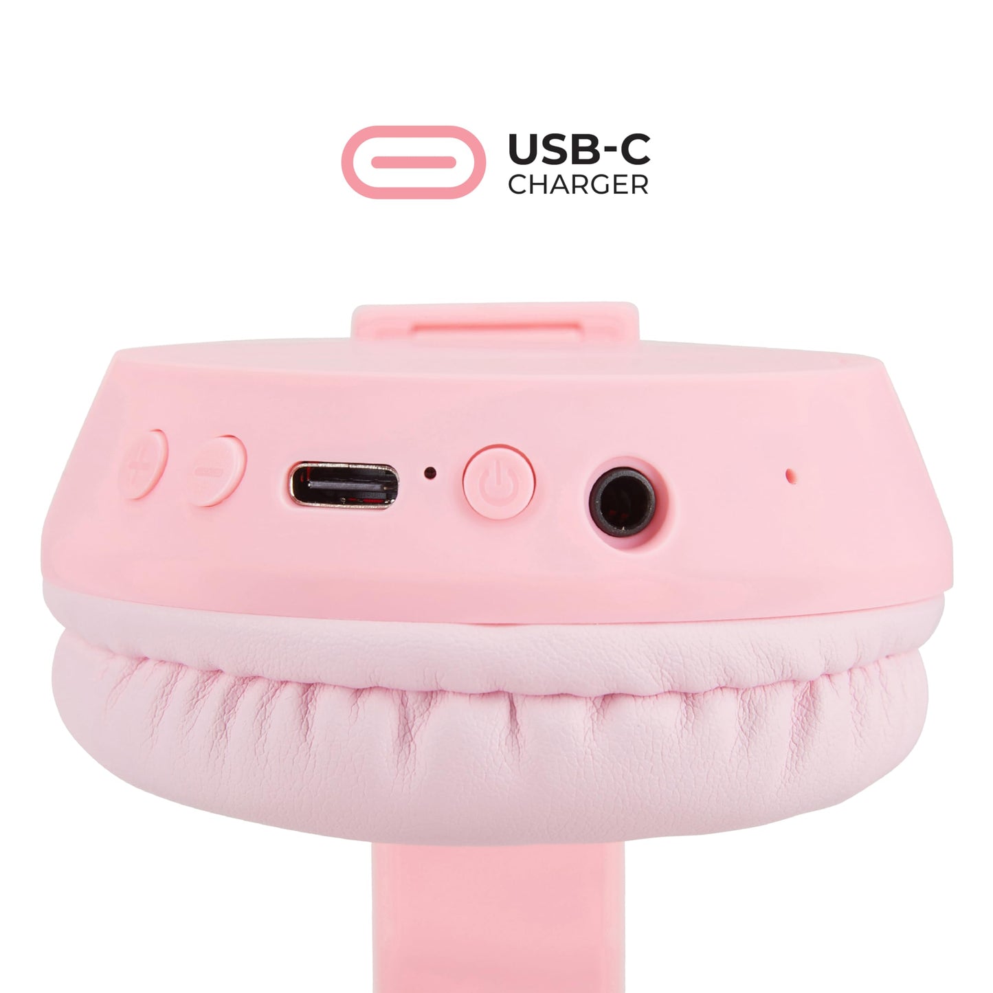 Altec Lansing - Kid Safe 2-in-1 Bluetooth Headphones, Safe Volume Limiting, Foldable Design, Enjoy Audio and Protect Your Child's Hearing (Pink)