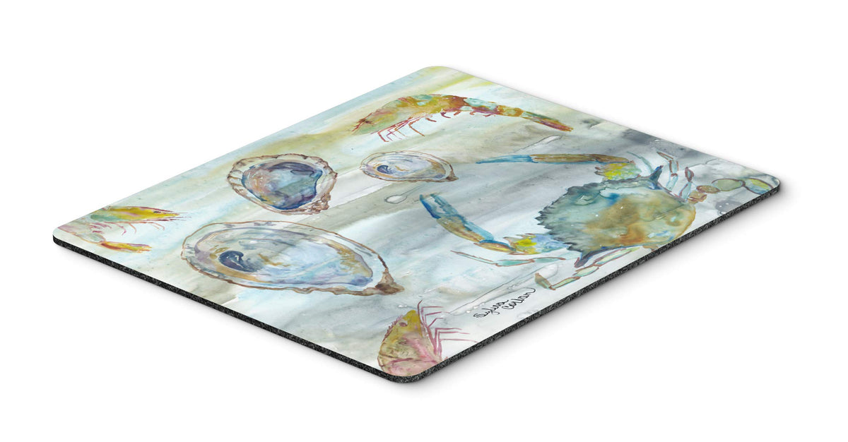 Caroline's Treasures SC2010MP Crab, Shrimp and Oyster Watercolor Mouse Pad, Hot Pad or Trivet for Home Office Gaming Working Computers Laptop Mouse