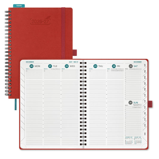 BEZEND Weekly Planner 2026-2027 (6" x 8.5") with Hourly Timeslots (Jul 26-Dec 27) 18 Months Academic Calendar & Monthly Tabs, for Students, Work