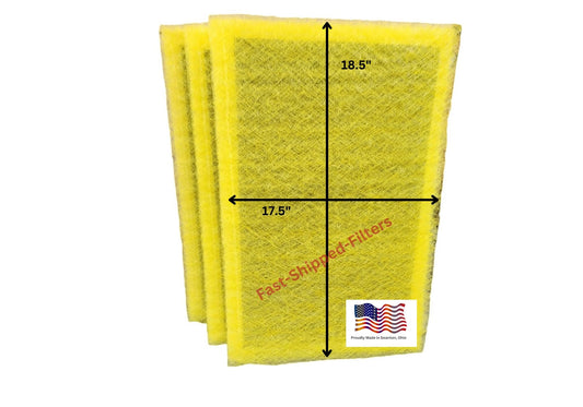 Fast-Shipped-Filters 3 Pack Replacement Filter Pads Compatible with AirRanger Air Cleaner 20x20 Refill Yellow
