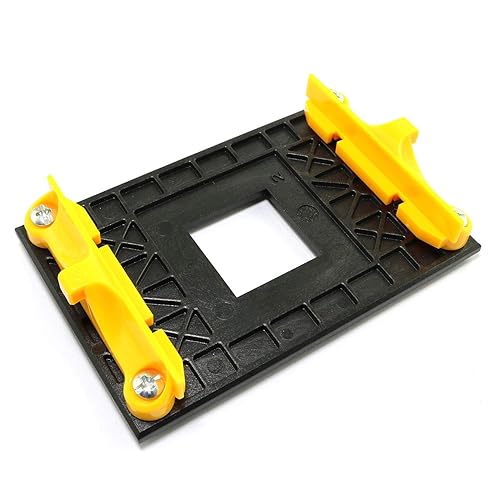 RLECS AM4 Retention Bracket & AM4 Back Plate - CPU Cooler Mount - Yellow Plastic