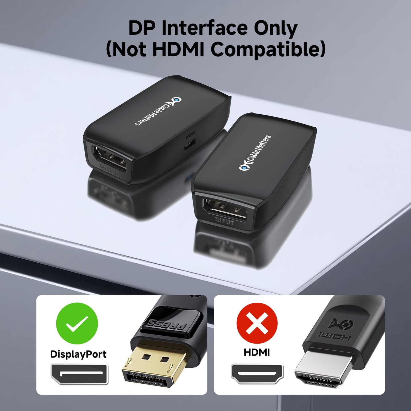 Cable Matters Active DisplayPort Repeater, DP Signal Booster, 4K@240Hz