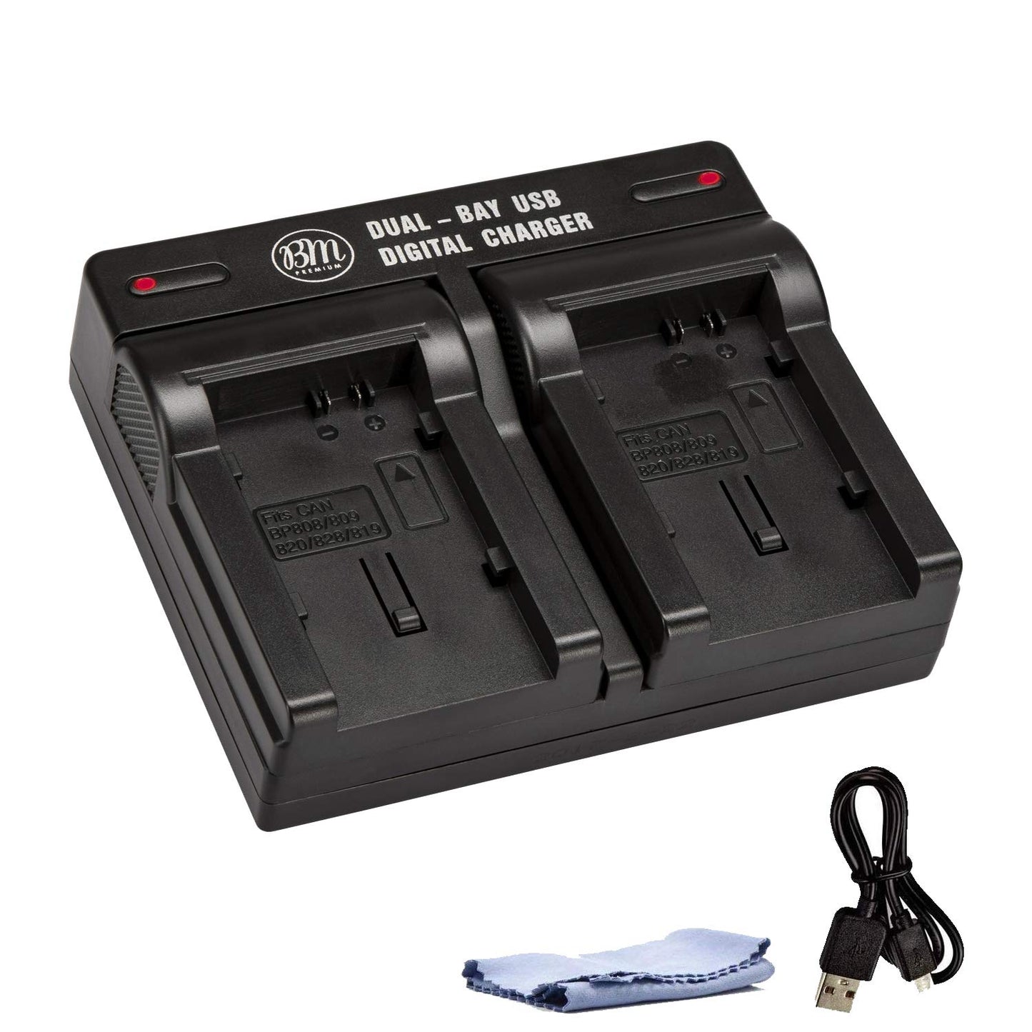 BM Premium Dual Bay Battery Charger for Canon Vixia HF