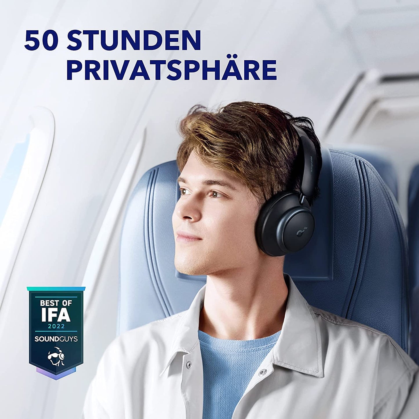 Soundcore by Anker Space Q45 Adaptive Active Noise Cancelling Headphones, Reduce Noise by Up to 98%, 50H Playtime, App Control, LDAC Hi-Res Wireless