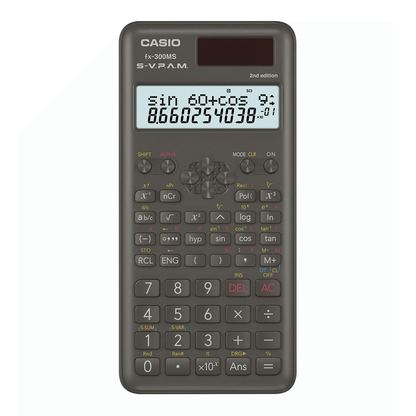Casio fx-300MS Plus 2nd Edition - Standard Scientific Calculator with 2-Line Display | 10-Digit LCD, Trig, Stats, Fractions | Ideal for High School