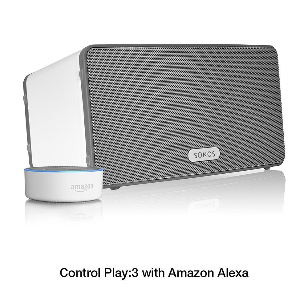 Sonos Play:3 - Mid-Sized Wireless Smart Home Speaker for Streaming Music, Amazon certified and Compatible with Alexa. (White) (Renewed) (Renewed)
