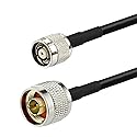 Eightwood N Male to RP-TNC Male Antenna Adapter RG58 Cable 3 Feet for Trimble TSC3 Antenna Wireless WiFi Router