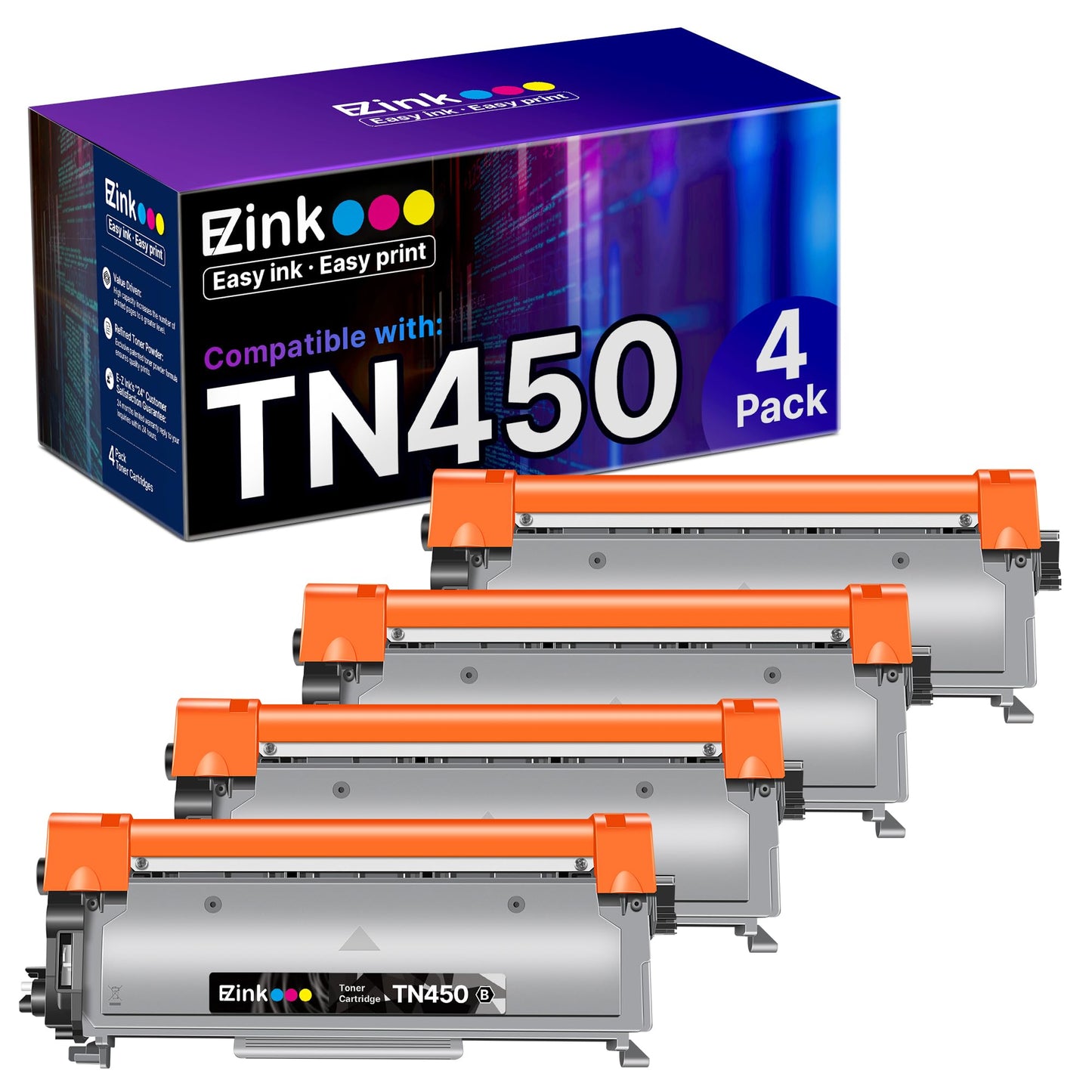 E-Z Ink Compatible Toner Cartridge Replacement for Brother TN450 TN420 TN-450 TN-420 Compatible with HL-2270DW HL-2280DW HL-2230 HL-2240 MFC-7360N