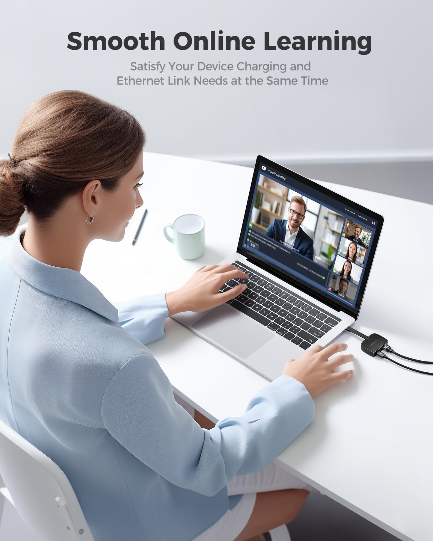 Cable Matters USB C to 2.5Gb Ethernet Adapter with 100W Charging,