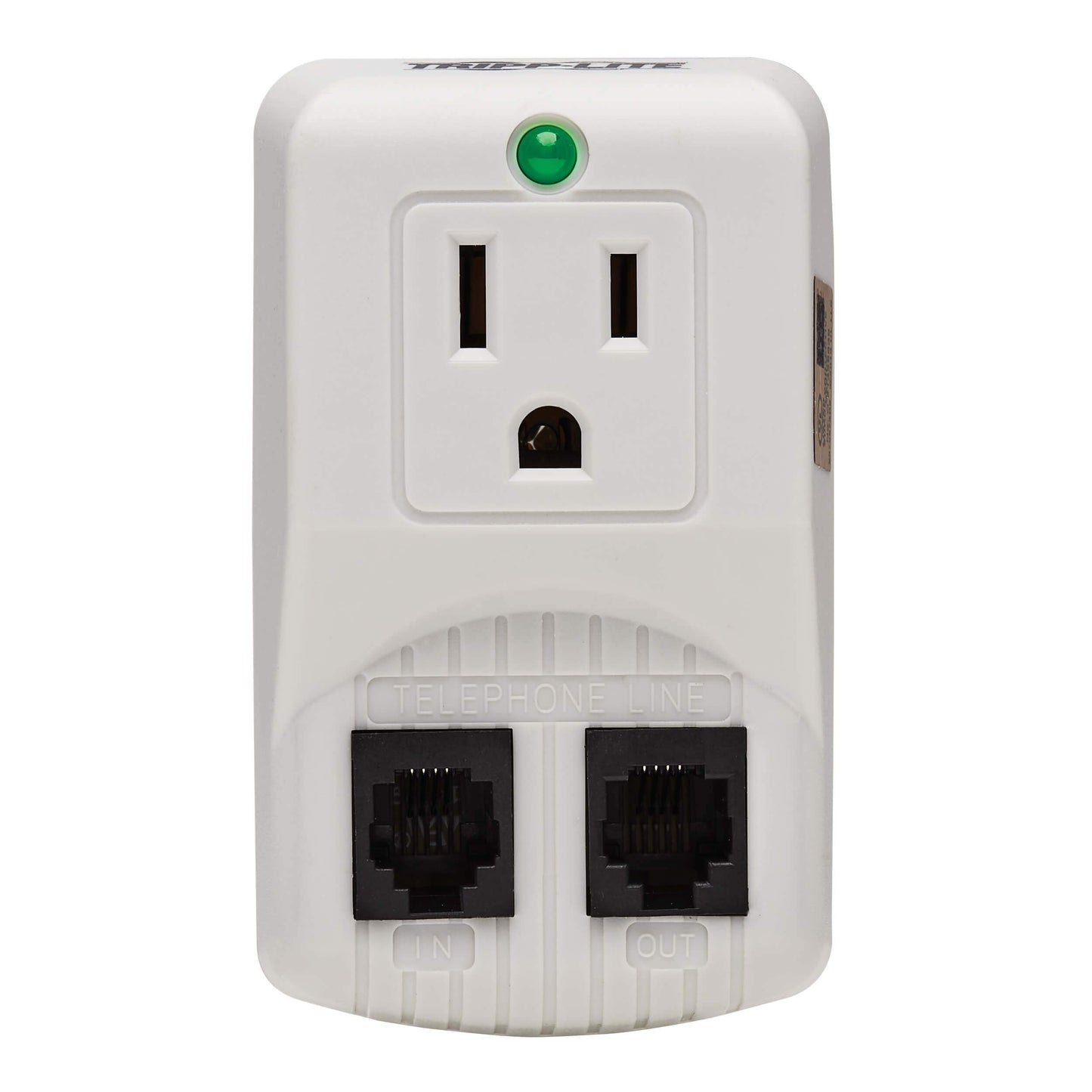 TRIPP LITE 1 Outlet Portable Surge Protector Power Strip, Direct Plug in, Tel/Modem Protection