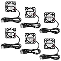 AITIAO 6PCS USB Brushless Cooling Fan 2510 DC 5V USB Fan 3D Printer Micro Fans Brushless Cooling 25mmx10mm