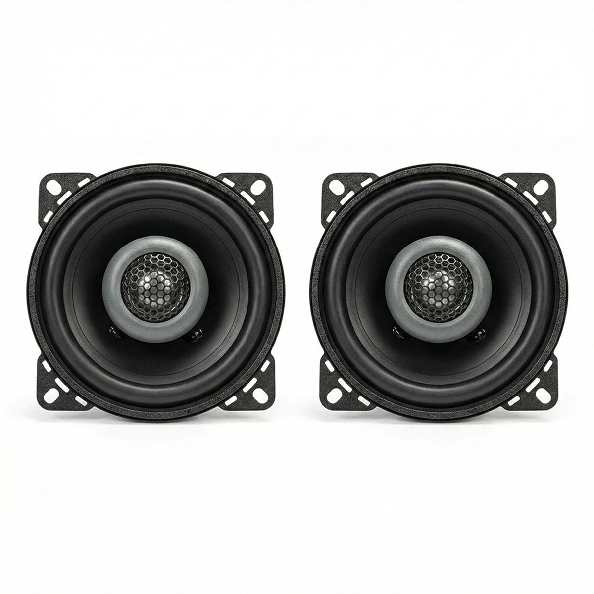 MB Quart Formula 4 Inch 80 Watt 2 Way Coaxial Car Audio Speaker Pair with Built in 1 Inch Tweeters for Vehicle Sound System, Black