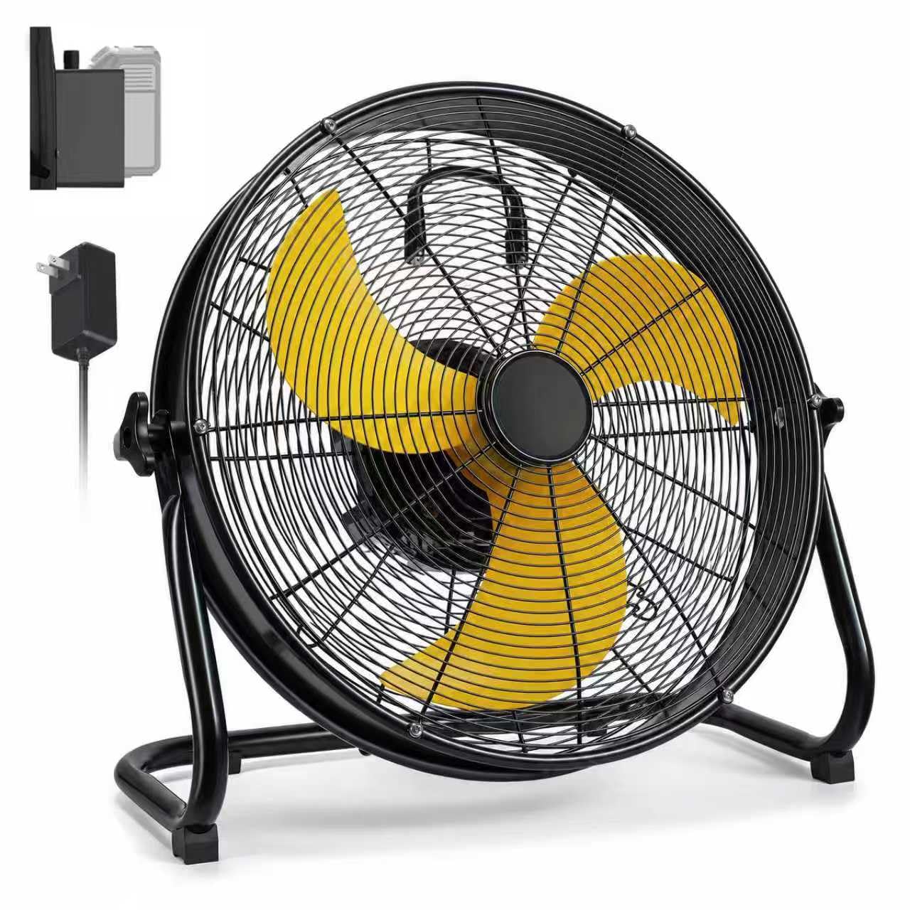18" Brushless Cordless Floor Fan Compatible with Dewalt 20V Max Battery