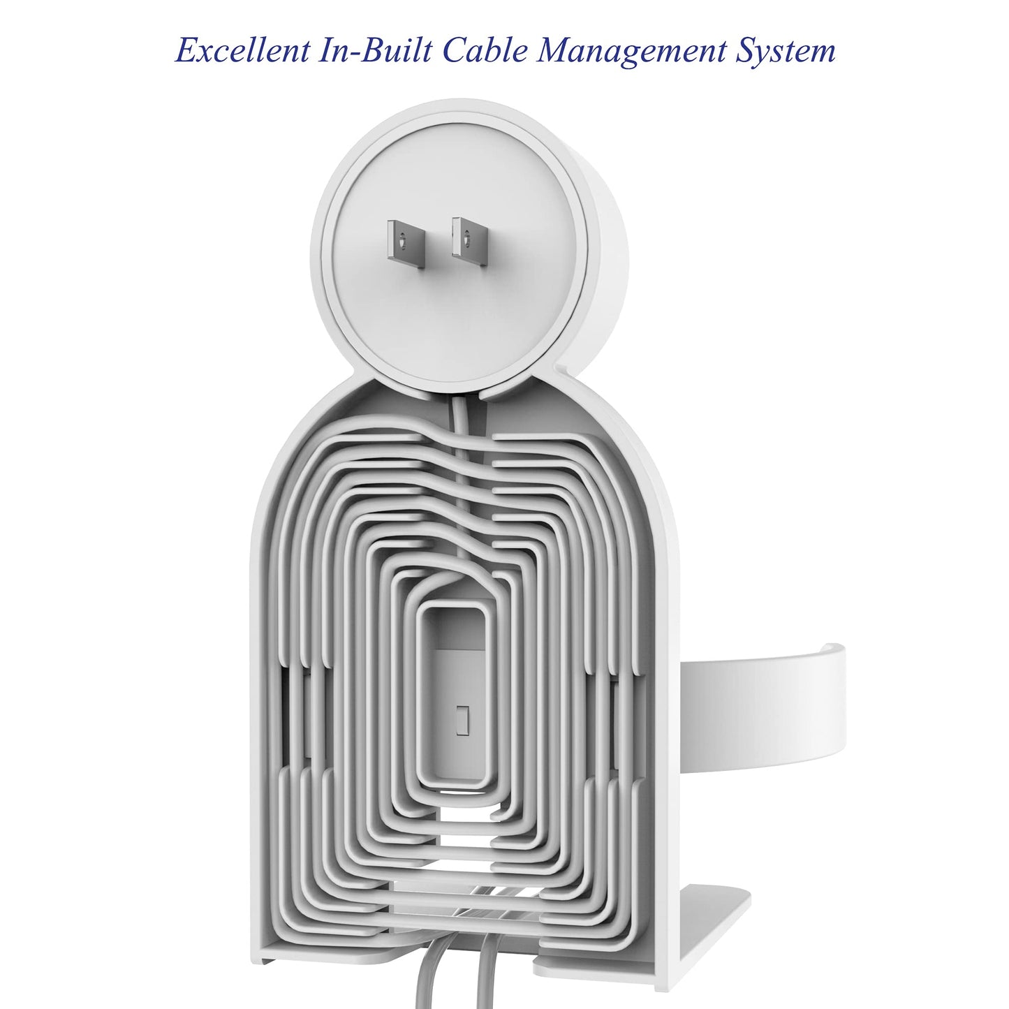 Premium Screwless Google Nest WiFi Router Mount for Mesh and Point (2nd Generation) AC2200 With In-Built Cable Management System