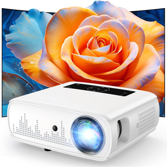 GROVIEW Projector, 15000lux 490ANSI Native 1080P WiFi Bluetooth Projector, 300'' Video Projector, Supports 4K & Zoom, 5G Sync, Compatible with HDMI
